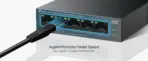 TP-Link 5-Port Gigabit Desktop Switch with 4-Port PoE+, up to 10 Gbps switching capacity, 65 W PoE Budget up to 250 m Transmission, desktop or wall-mounting design, Plug and play, metal case(LS105GP) - Image 6