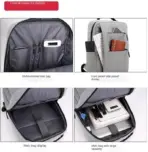 Laptop Backpack - for Tablets & Laptops up to 15.6" - Waterproof - Electronics Protection  - Scratchproof - Travel Friendly - Organized Compartments - USB Charge Port - Slim Casual Business Design - Heavy Duty - 42 x 12 x 30 cm - DENIM BLUE - Image 14