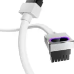 ASIAHORSE Hydrus 16-Pin ARGB GPU B Extension Cable – 700mm, 18AWG, 12V, 30A, 450W Rated Power, Premium PVC Build, Addressable RGB Lighting, White