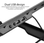 Cooling Pad Gaming Laptop Cooler, Notebook Cooling Pad | Supports 12" to 16" Laptops , 2 USB Ports - 5 Fans with LED , Light Weight Slim Cooler - Image 6