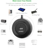 UGREEN USB 2.0 Hub 4 Ports 20277 Black – 480Mbps Transfer, Micro USB Power, LED Indicator, 1M Cable, Supports 10TB HDD, Plug & Play, Overload Protection - Image 5