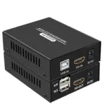 60M HDMI KVM Extender with Loop-Out | Supports 1080P/60Hz Video | USB Keyboard & Mouse Extension | CAT5e/CAT6 Transmission Up to 60m | Rack-Mountable - Image 2