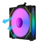 Lian Li UNI FAN SL-INF 120 Reverse Blade ARGB Fan, 120mm PWM, Infinity Mirror Design, Daisy-Chain, Magnetic Fluid Bearing, Custom Lighting, Quiet High-Flow - Image 3