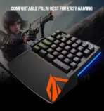 MEETION KB015 One-Handed Wired Gaming Keyboard – Rainbow LED Backlight, 35 Keys, Anti-Ghosting, USB, Ergonomic Design, Plug & Play - Image 8
