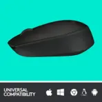 Logitech M171 Optical Wireless Mouse, 1000 DPI, Black - Image 3