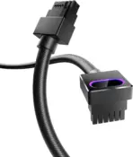 ASIAHORSE Hydrus 16-Pin ARGB GPU B Extension Cable – 700mm, 18AWG, 12V, 30A, 450W Rated Power, Premium PVC Build, Black, Addressable RGB Lighting