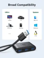 UGREEN USB Hub, 4-Port USB 3.0 Hub with1m Extension Cable, High-Speed Portable USB Splitter - UNIVERSAL COMPATIBLITY - Image 2