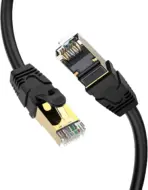 Cat8 Patch Cable 5M Black Bare Copper 26AWG Shielded RJ45 40Gbps 2000MHz High-Speed LAN Cord Indoor Outdoor Gaming PC Router Xbox