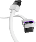 ASIAHORSE HYDRUS 16-Pin ARGB GPU A Extension Cable 50cm –  White, 18AWG, 12VHPWR, 30A Current, 450W Rated Power, PVC Build, Addressable RGB Lighting