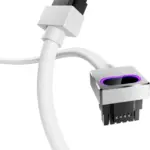 ASIAHORSE HYDRUS 16-Pin ARGB GPU A Extension Cable 50cm –  White, 18AWG, 12VHPWR, 30A Current, 450W Rated Power, PVC Build, Addressable RGB Lighting