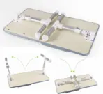 Laptop Stand D1-S 14”-17” | Adjustable Height & Angle | MDF + Aluminum Foldable Table with Wrist Pad – Wooden (52x30cm) - Image 3