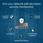 Cudy Gigabit Multi-WAN VPN Router, Up to 4 Gigabit WAN Ports, SMB Router, Load Balance, Lightning Protection, PPTP L2TP WireGuard OpenVPN IPsec VPN Router | R700 | NO WARRANTY - Image 2