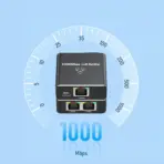 Ethernet Splitter 1000Mbs , Female to Female Network Adapter RJ45, LAN Ethernet Socket Connector Adapter for Cat6/Cat7, Ethernet Cable Splitter, Network Cable Split in one and Two, gigabit Transmission - Image 2