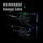 AsiaHorse 16AWG 6KIT DOUBLE Black Sleeved PSU Cable Extension Kit – 24-Pin ATX, Dual 4+4 CPU EPS, 3x PCI-E 6+2, Gold-Plated Terminals, 300mm, High-Density PET Braided - Image 2