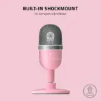 Razer Seiren Mini USB Condenser Microphone for Streaming and Gaming - Quartz Pink  | OPEN BOX - Image 4