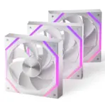 ASIAHORSE NYOTA ARGB 120mm Fan 3-Pack Reverse White – PWM 800–2000RPM, 61.5 CFM Airflow, <29dBA Noise, Hydraulic Bearing, ARGB Sync, High-Performance Cooling - Image 2
