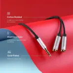 UGREEN Headphone Splitter 3.5mm 2 Female to 1 Male Mic and Audio Y Splitter TRRS Headset Adapter Cable Stereo Compatible with Laptop PS4 Xbox PC Phone Tablet Gaming | UGREEN-30620 - Image 7