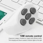 JX-05S Bluetooth Smart Ring Remote Control with Charging Case, Bluetooth 5.3, 48H Use, iOS & Android Compatible, Selfie, Media & Page Control, White - Image 6