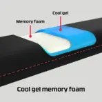 HyperX Wrist Rest - Mouse 228mm x 88mm – COOL GEL-INFUSED MEMORY FOAM – ANTI-FRAY STITCHING – ANTI-SLIP GRIP -  Black - Image 3