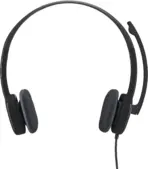 Logitech H151 Wired Headset, Analog Stereo Headphones with Rotating Noise-Cancelling Microphone, 3.5 mm Audio Jack, In-Line Controls, PC/Mac/Laptop/Tablet/Smartphone - Black - Image 2
