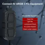 ARGB Controller 5V 3Pin SATA Power ; ARGB Controller , Fans Controller for Rainbow Case Fans, PC Rainbow LED Strip, Computer ARGB Fans - WHITE - Image 4