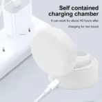 JX-05S Bluetooth Smart Ring Remote Control with Charging Case, Bluetooth 5.3, 48H Use, iOS & Android Compatible, Selfie, Media & Page Control, White - Image 4