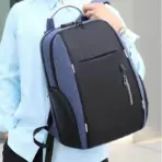 "EZ W001 15.6'' Backpack EXP001 w/ USB Charging, Coded Lock, Reflective Design, Large Capacity, Oxford Fabric, Multi-Layer Storage for School & Travel | Blue" - Image 2
