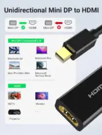 UGREEN Mini DisplayPort To HDMI Converter 4K Black | Supports 3840x2160 @30Hz | Audio Video Sync | Gold-Plated | For MacBook Surface ThinkPad Zenbook Intel NUC - Image 3