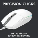 Logitech G G102 Light Sync | Wired Gaming Mouse, 8000 DPI, 6 Programmable Buttons, LIGHTSYNC RGB, Mechanical Button Tensioning, Customizable via G HUB – White - Image 4