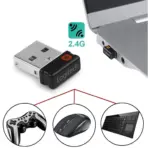 Logitech Unifying Receiver, 2.4 GHz Wireless Technology, USB Plug Compatible with all Logitech Unifying Devices like Wireless Mouse and Keyboard, PC / Mac / Laptop - Black - Image 3
