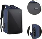 EZ W009 15.6" Waterproof Anti-Theft Backpack – Heavy-Duty Shockproof Bag with Laptop Pocket, USB Charging Port, 17.3" Compatibility |  Blue/Black - Image 4