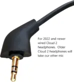 Compatible Straight End Replacement Game Mic Microphone Boom for Post-2021 2nd Version Wired Kingston HyperX Cloud 2 II Cloud Core Cloud Pro CloudX PS4 Xbox One Nintendo Switch Computer PC Gaming Headsets | COPY VERION - Image 3