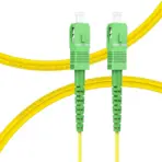  Fiber Optic Internet Cable 3 Meters, OS2 Single Mode Fiber Patch Cable, SC/APC to SC/APC-SM Simplex 9/125um LSZH Yellow OD 3.0mm - Image 2