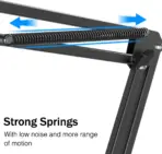 FIFINE CS1 Scissor Boom Arm Mic Stand – Black, Metal Suspension Arm with Heavy-Duty Clamp, 3/8"-5/8" Adapter, Foldable, Adjustable for Gaming, Studio & Streaming - Image 5