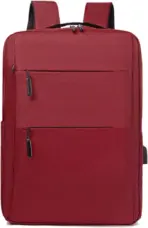 15.6" Lightweight Oxford Laptop Backpack – Daypack for Work, School, and Travel – Compact, Stylish, and Durable | Red 