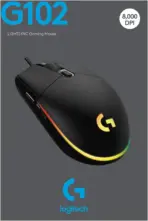 Logitech G102 Light Sync Gaming Wired Mouse RGB Lighting, 6 Programmable Buttons, 8 k dpi Tracking,16.8mn Color, Light Weight - Black - Image 2