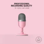 Razer Seiren Mini USB Condenser Microphone for Streaming and Gaming - Quartz Pink  | OPEN BOX - Image 7