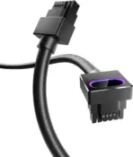 ASIAHORSE HYDRUS 16-Pin ARGB GPU A Extension Cable 50cm – Black, 18AWG, 12VHPWR, 30A Current, 450W Rated Power, PVC Build, Addressable RGB Lighting - Image 3