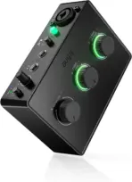 FIFINE AMPLI1 USB Audio Mixer – 48V Phantom Power, XLR Mic & Instrument Inputs, 3-Channel Interface, Direct Monitor, Gain Control, Studio-Quality Streaming & Recording - Image 2