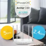 TP-Link Archer C60 AC1350 - 5 Antenna Dual Band Router , Wi-Fi Speed Up to 867 Mbps/5 GHz + 450 Mbps/2.4 GHz, Supports Parental Control, Guest WiFi, MU-MIMO Router, Qualcomm Chipset- White - Image 4