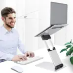 N19-2 Aluminum Sit-to-Stand Adjustable Laptop Stand – Ergonomic, Heavy-Duty Riser for 10"-17" Laptops with 22lbs Load Capacity - Image 7