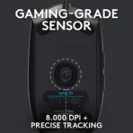 Logitech G102 Light Sync Gaming Wired Mouse RGB Lighting, 6 Programmable Buttons, 8 k dpi Tracking,16.8mn Color, Light Weight - Black - Image 9