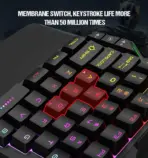 MEETION KB015 One-Handed Wired Gaming Keyboard – Rainbow LED Backlight, 35 Keys, Anti-Ghosting, USB, Ergonomic Design, Plug & Play - Image 11