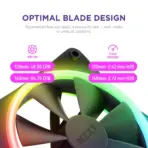 NZXT F120 RGB Duo Triple Pack - 3 x 120mm Dual-Sided RGB Fans with RGB Controller - BLACK - Image 6
