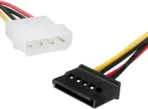 Molex 4-Pin Female to SATA 15-Pin Female Power Cable – 6 Inch Adapter for HDD, SSD, Optical Drives, Fans - Image 5