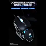 T-WOLF ROBOCOP G530 Wired Gaming Mouse | 6400 DPI | RGB Backlight | 7 Buttons | Custom Weight Design | Ergonomic Grip | USB | Tech Black