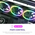 NZXT F120 RGB Duo Triple Pack - 3 x 120mm Dual-Sided RGB Fans with RGB Controller - BLACK - Image 4