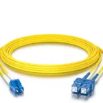Fiber Optic Patch Cable 3M – 2Pin Blue SC/UPC to SC/UPC, Single-Mode Simplex, 3.0mm PVC Jacket, Low Insertion Loss, Telecom & Network-Grade