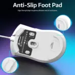 ATTACK SHARK R1 White Tri-Mode Gaming Mouse | 49g Superlight, 800–18000 DPI, PAW3311 Sensor, 200h Battery, USB-C, BT5.2, RGB, HUYU Switches, TTC Encoder, Self-Developed Driver - Image 7