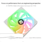 Thermalright TL-C12CW-S 5-Pack 120mm ARGB Fans – PWM Silent Cooling, 1500RPM, 4-Pin, 5V 3-Pin ARGB, S-FDB Bearings, Anti-Vibration Pads, High Airflow & RGB Sync - Image 3